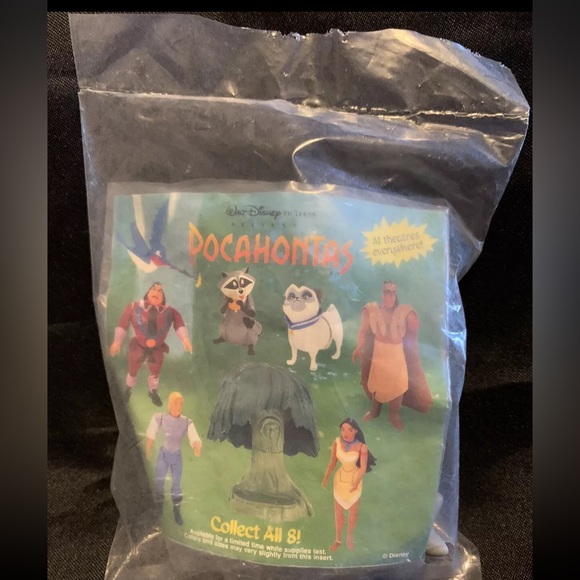 Vintage 1995 Burger King Kids club POCAHONTAS MEEKO Wind-up RACOON New Sealed - Picture 1 of 2